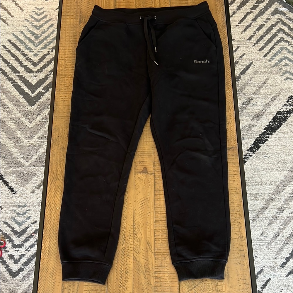 Bench Black Jogger Sweatpants with Tapered Leg